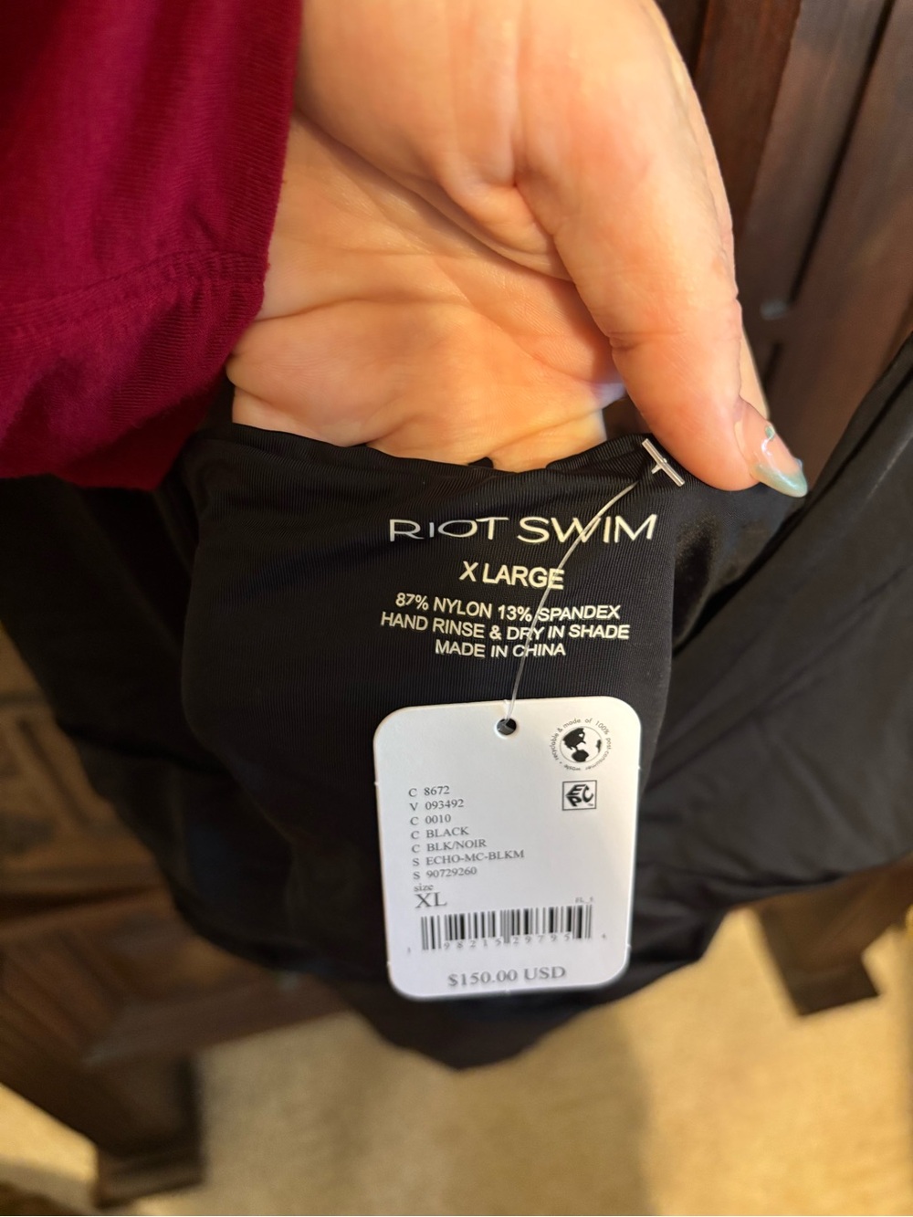 Riot Swim Black Echo One-Piece Swimsuit - Picture 4 of 5